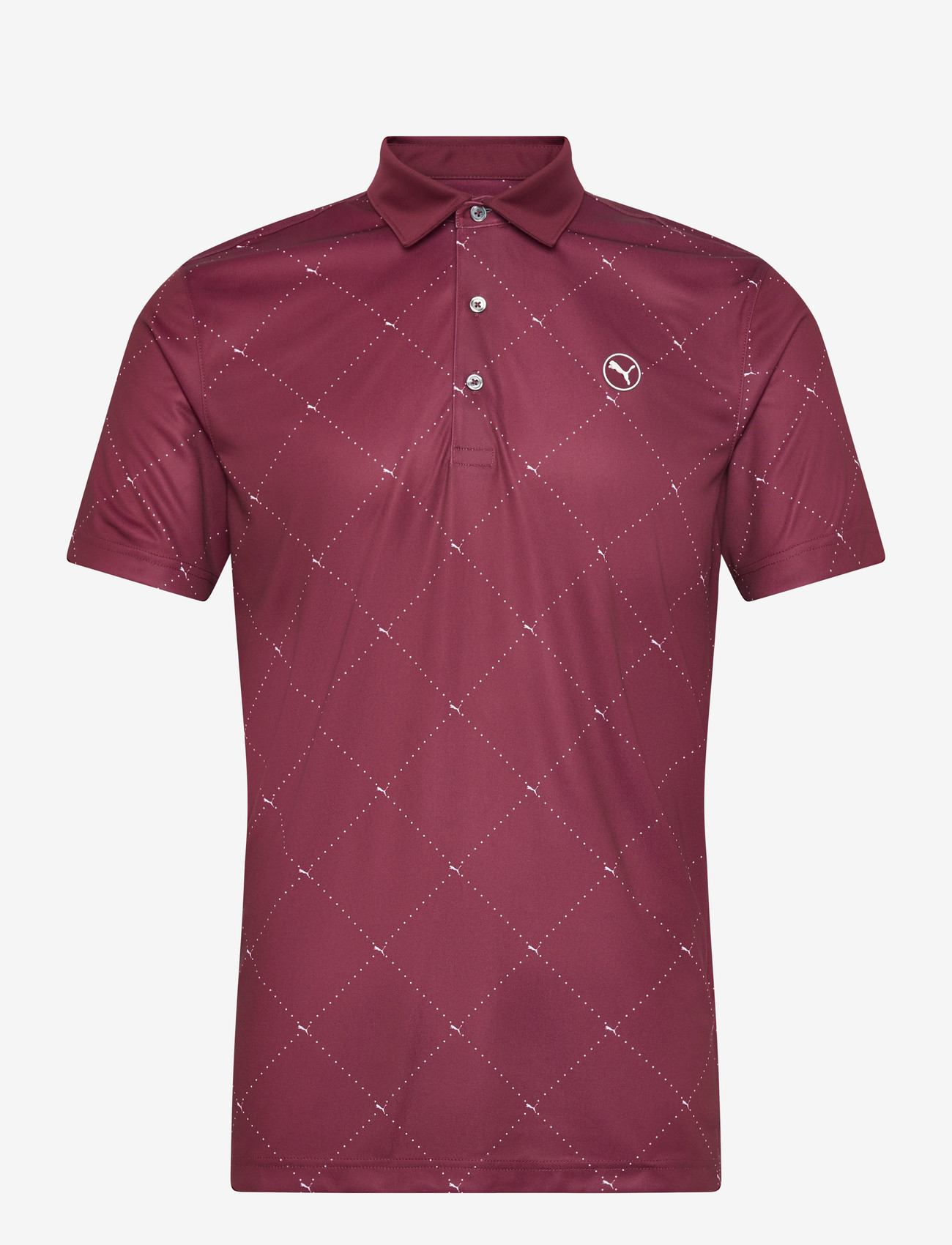 PUMA Golf - Pure 2.0 Argyle Polo - ruby shimmer-white glow - 0