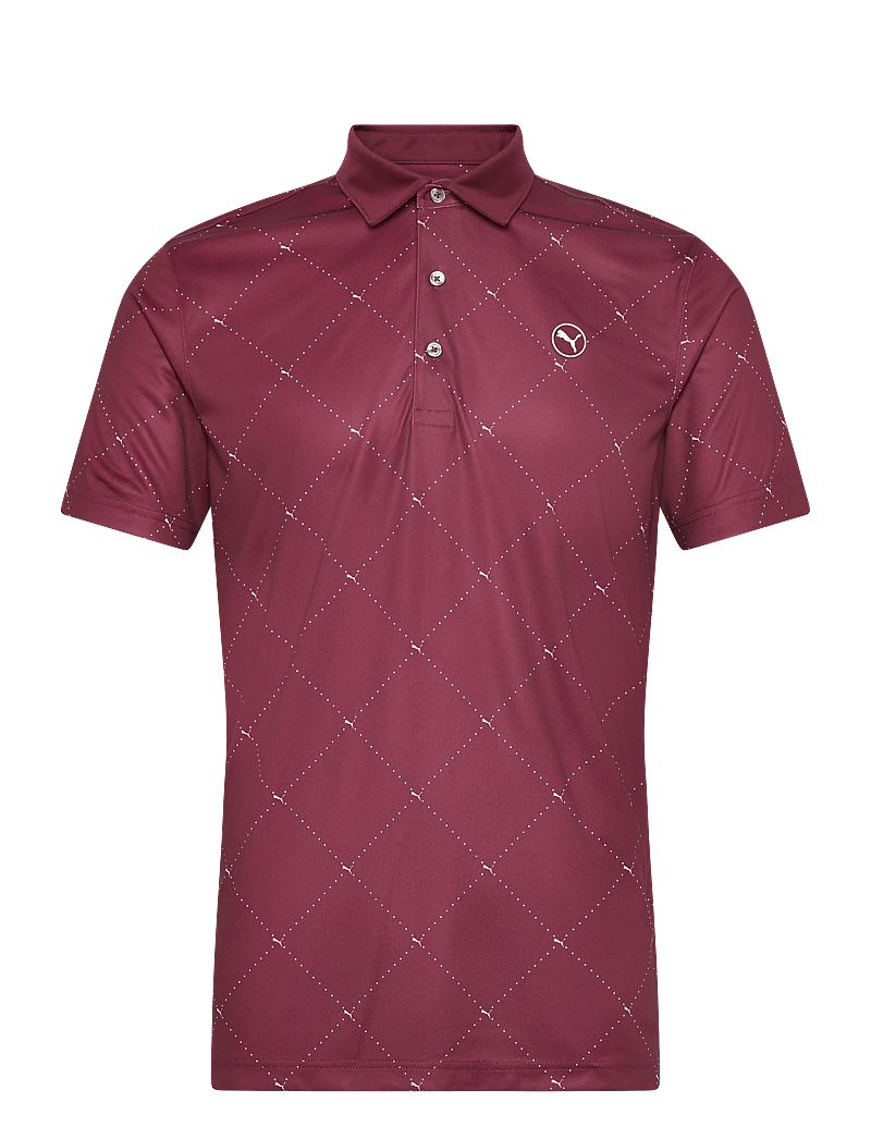 PUMA Golf - Pure 2.0 Argyle Polo - ruby shimmer-white glow - 0
