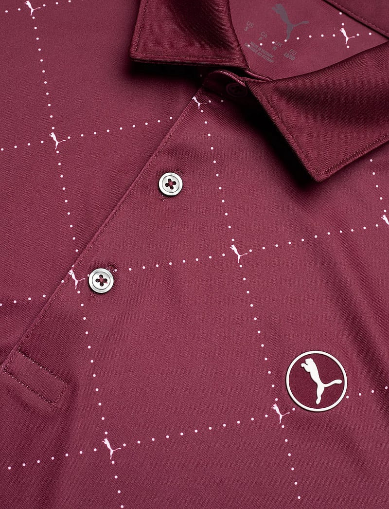 PUMA Golf - Pure 2.0 Argyle Polo - ruby shimmer-white glow - 2