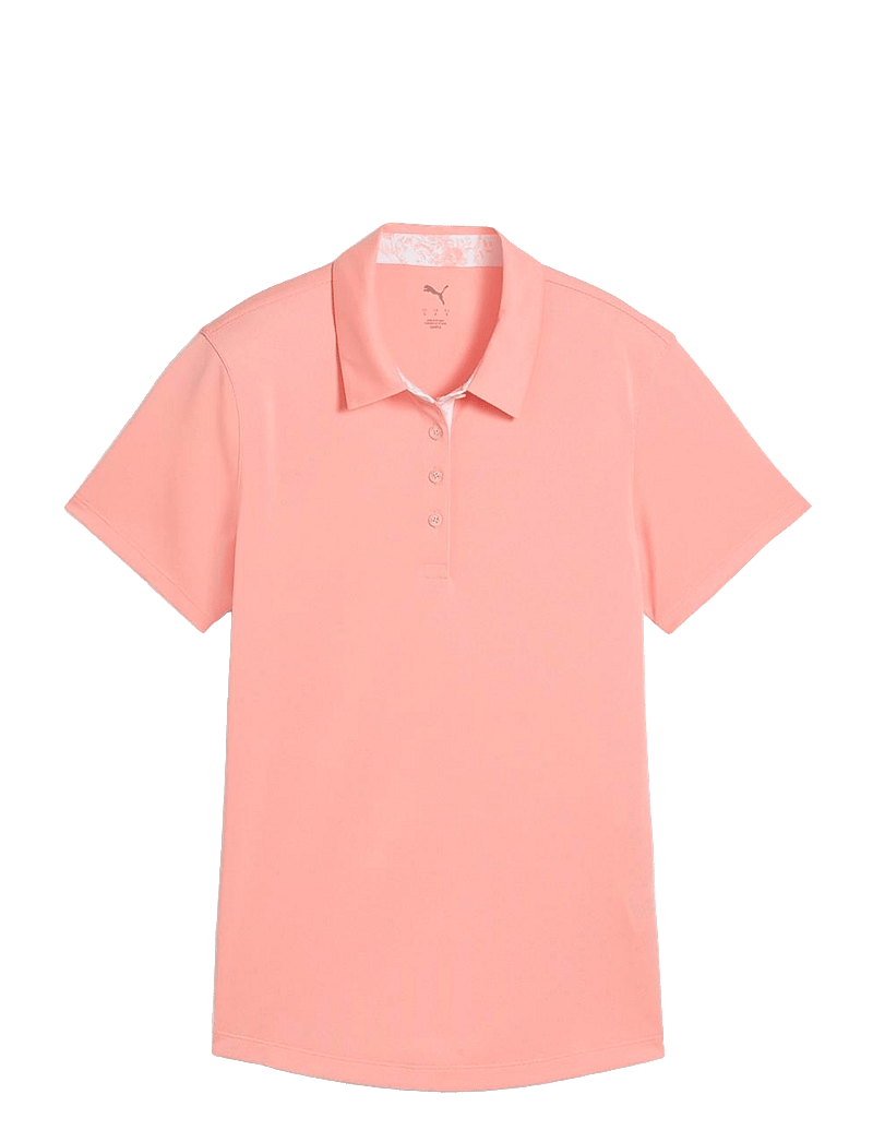 PUMA Golf - W Pique Accent SS Polo - oberteile & t-shirts - pink fruit - 0