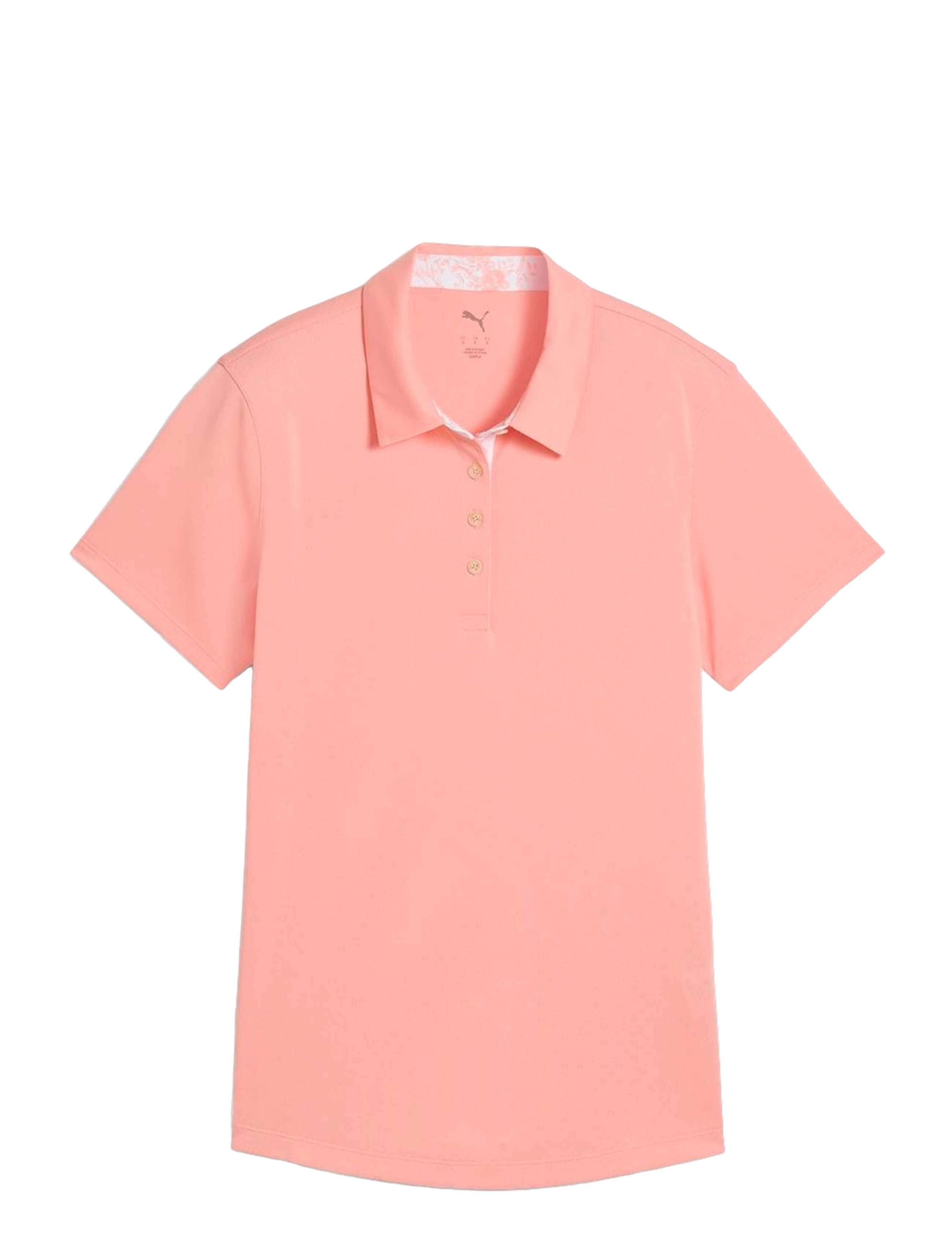 PUMA Golf W Pique Accent SS Polo - PUMA - PINK FRUIT / pink/rose