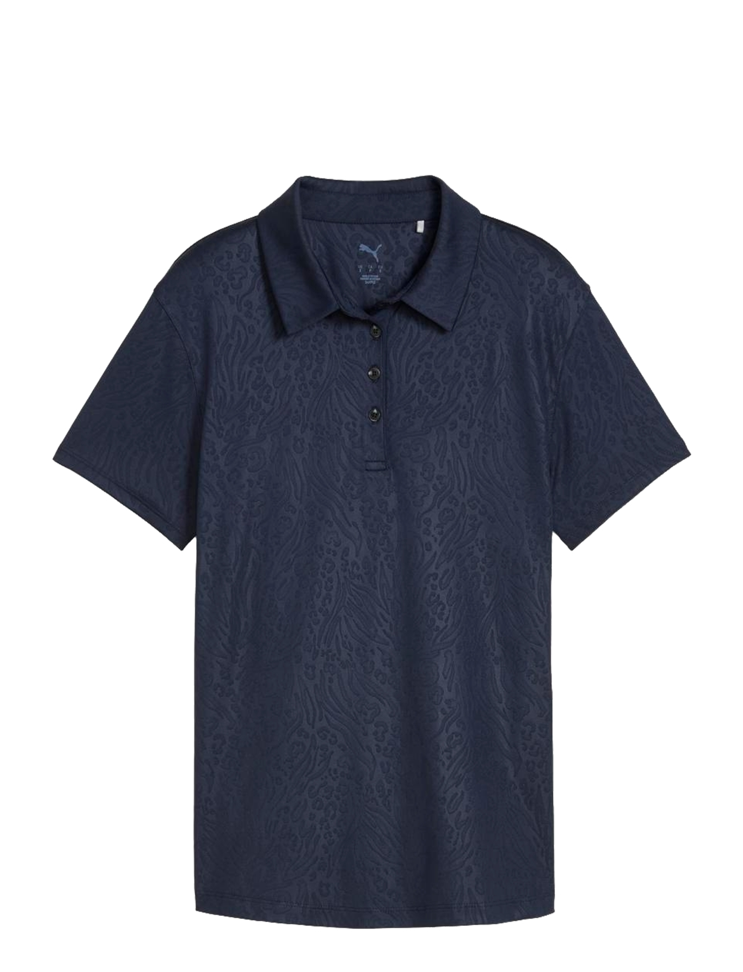 PUMA Golf W Mattr Animal Deboss Ss Polo, XS, Sports Oberteile & T-shirts, Marineblau - Sport Polos, Frauen
