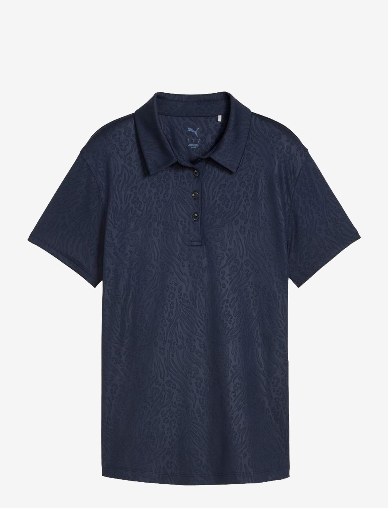 PUMA Golf - W MATTR Animal Deboss SS Polo - toppe & t-shirts - deep navy - 0