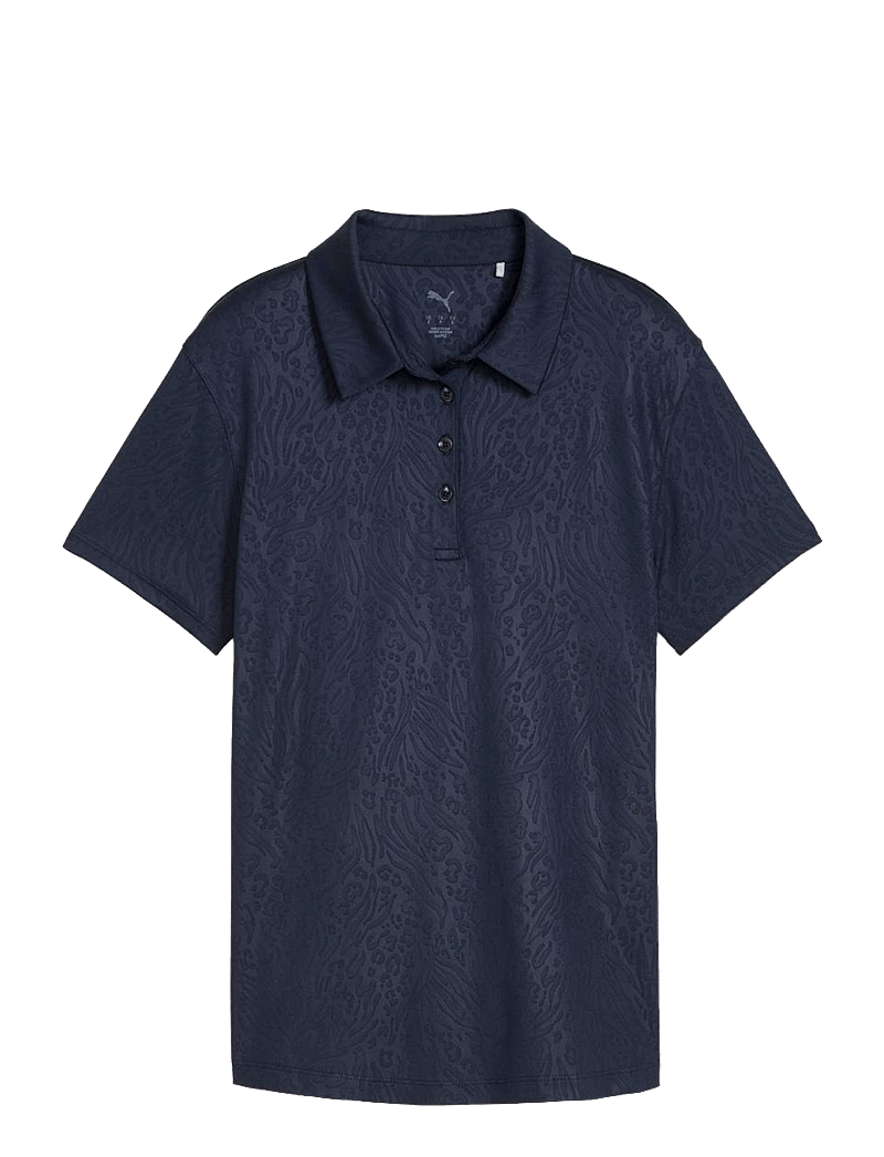 PUMA Golf - W MATTR Animal Deboss SS Polo - toppe & t-shirts - deep navy - 0
