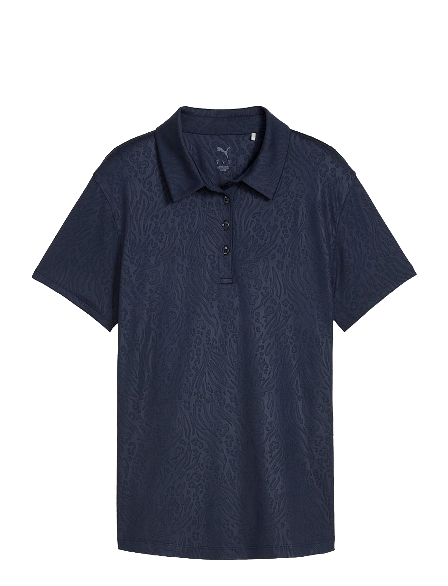 PUMA Golf - W MATTR Animal Deboss SS Polo - oberteile & t-shirts - deep navy - 0