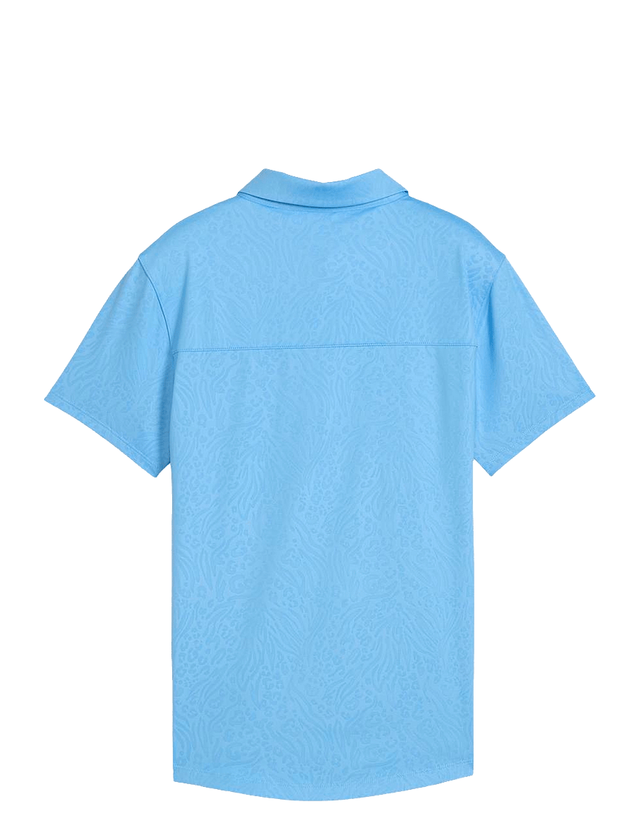 PUMA Golf - W MATTR Animal Deboss SS Polo - alussärgid ja t-särgid - team light blue - 1