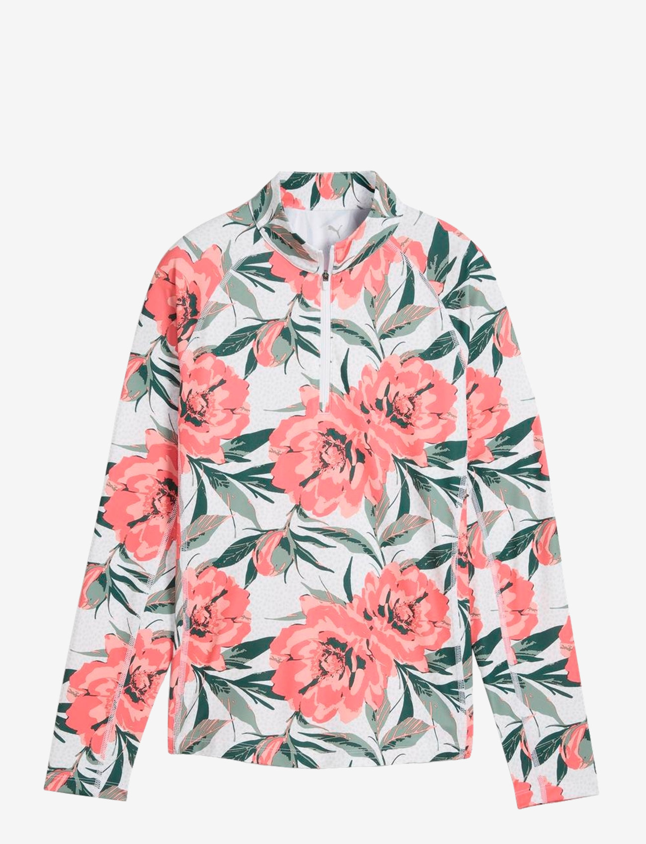 PUMA Golf - W YOU-V Beautiful Game 1/4 Zip - flís og millilög - white glow-peach frost - 0