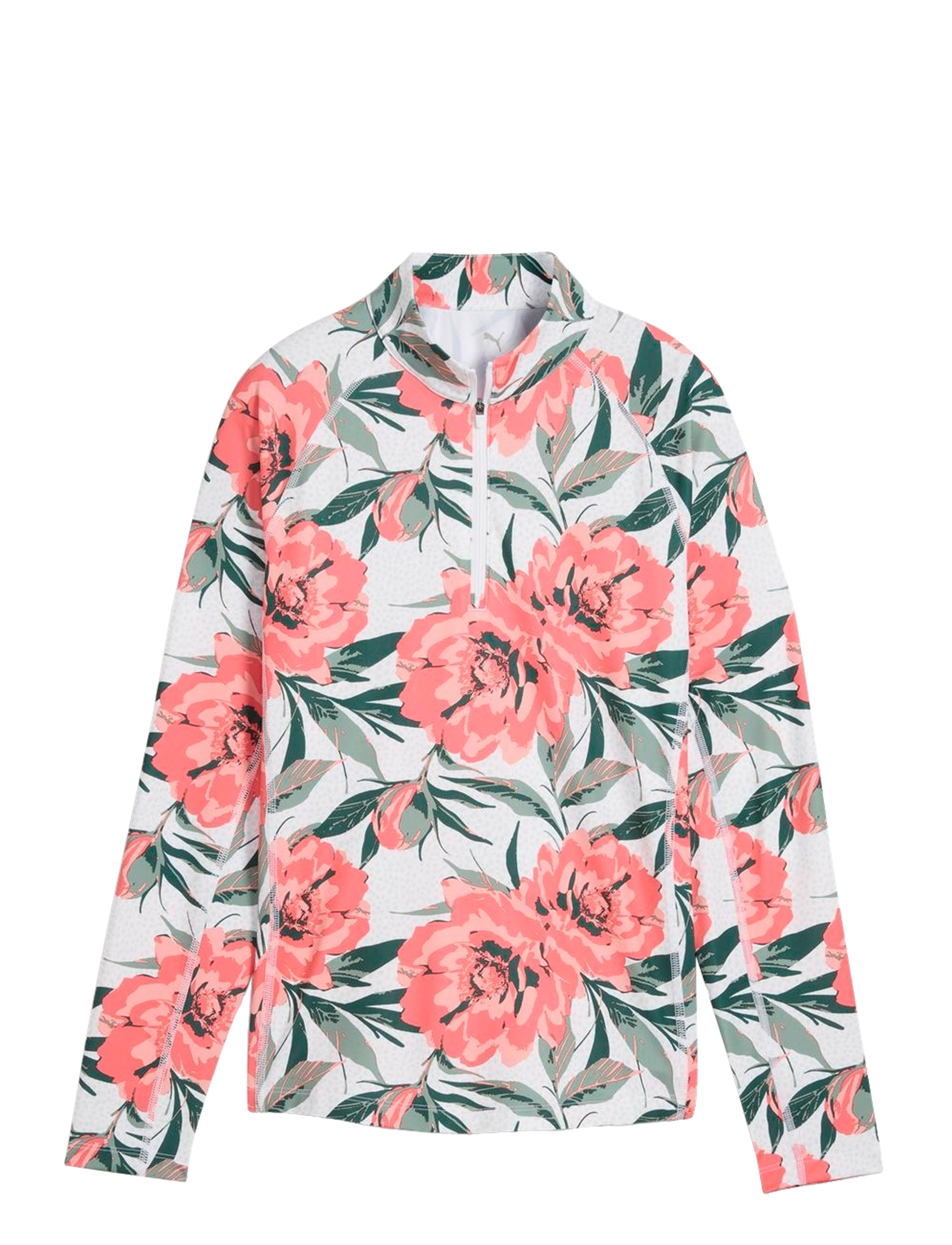 PUMA Golf - W YOU-V Beautiful Game 1/4 Zip - overdele - white glow-peach frost - 0