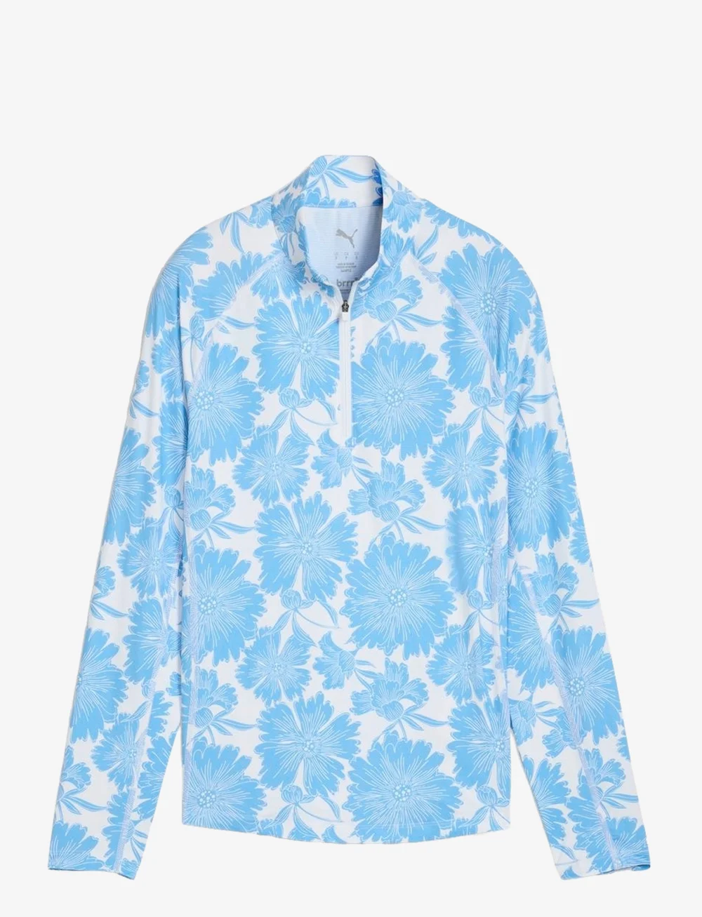 PUMA Golf - W YOU-V Botanic 1/4 Zip - fleece & midlayer - white glow-team light blue - 0