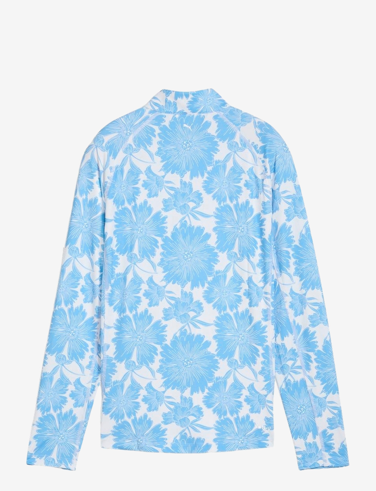 PUMA Golf - W YOU-V Botanic 1/4 Zip - tops - white glow-team light blue - 1