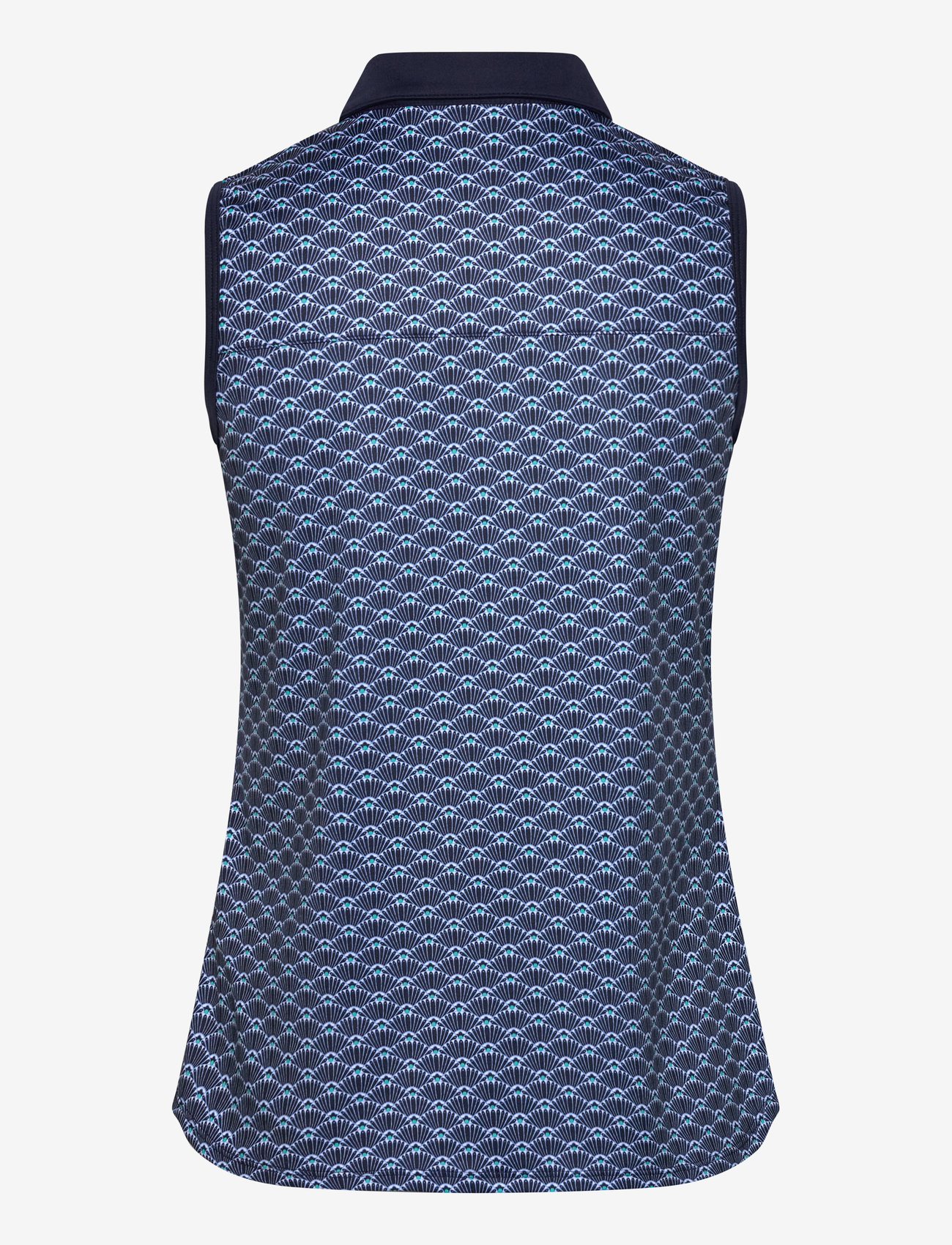 PUMA Golf - W Cloudspun Scallop SL Polo - toppe & t-shirts - deep navy - 1