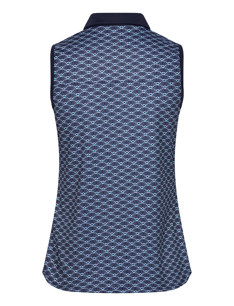 PUMA Golf - W Cloudspun Scallop SL Polo - toppe & t-shirts - deep navy - 1