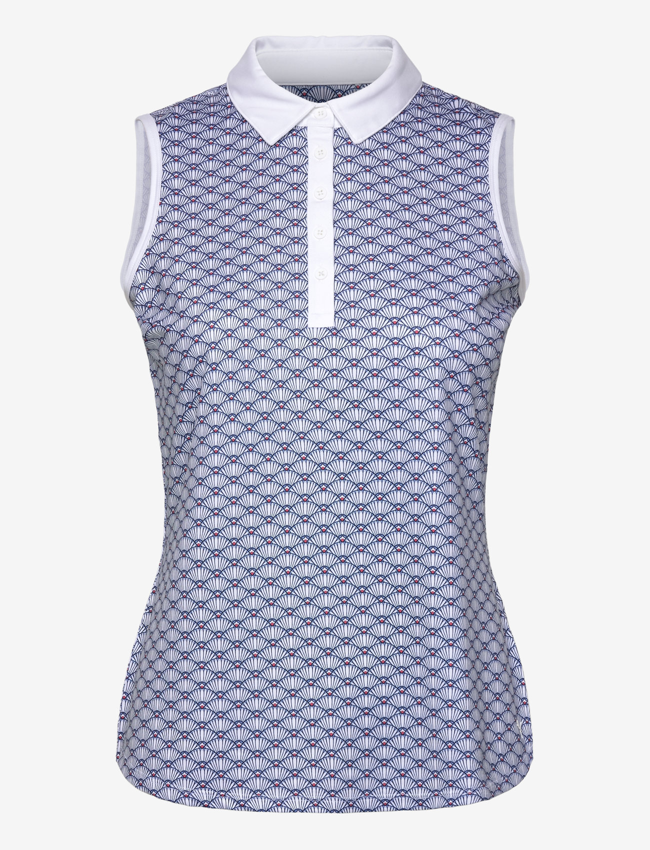 PUMA Golf - W Cloudspun Scallop SL Polo - tank tops - white glow - 0