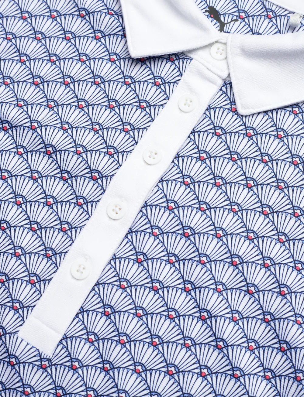 PUMA Golf - W Cloudspun Scallop SL Polo - toppe & t-shirts - white glow - 2