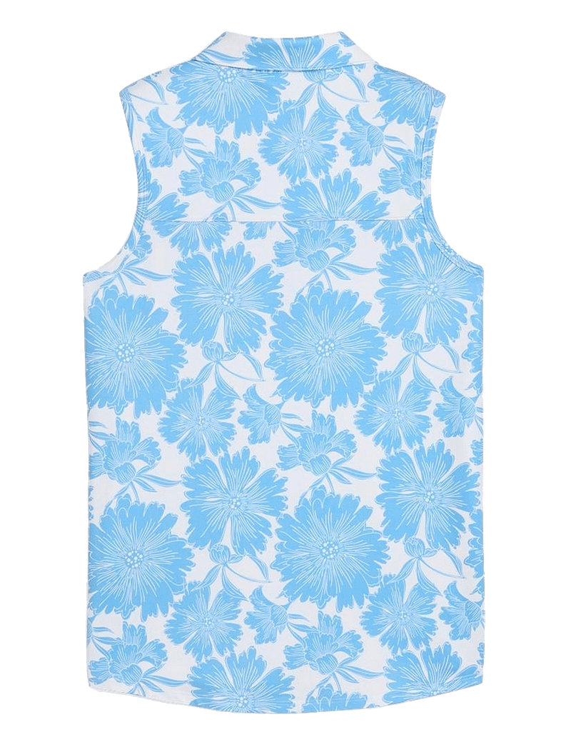 PUMA Golf - W Cloudspun Botanic SL Polo - oberteile & t-shirts - white glow-team light blue - 1