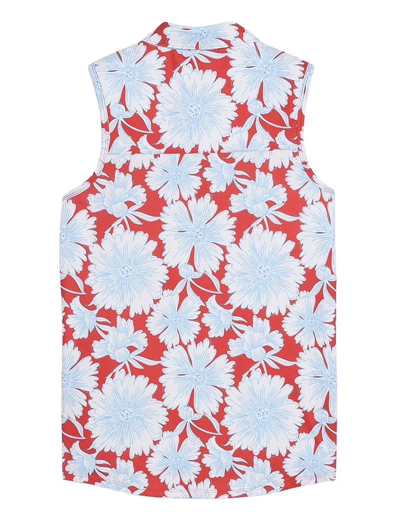 PUMA Golf - W Cloudspun Botanic SL Polo - oberteile & t-shirts - red fire-team light blue - 1