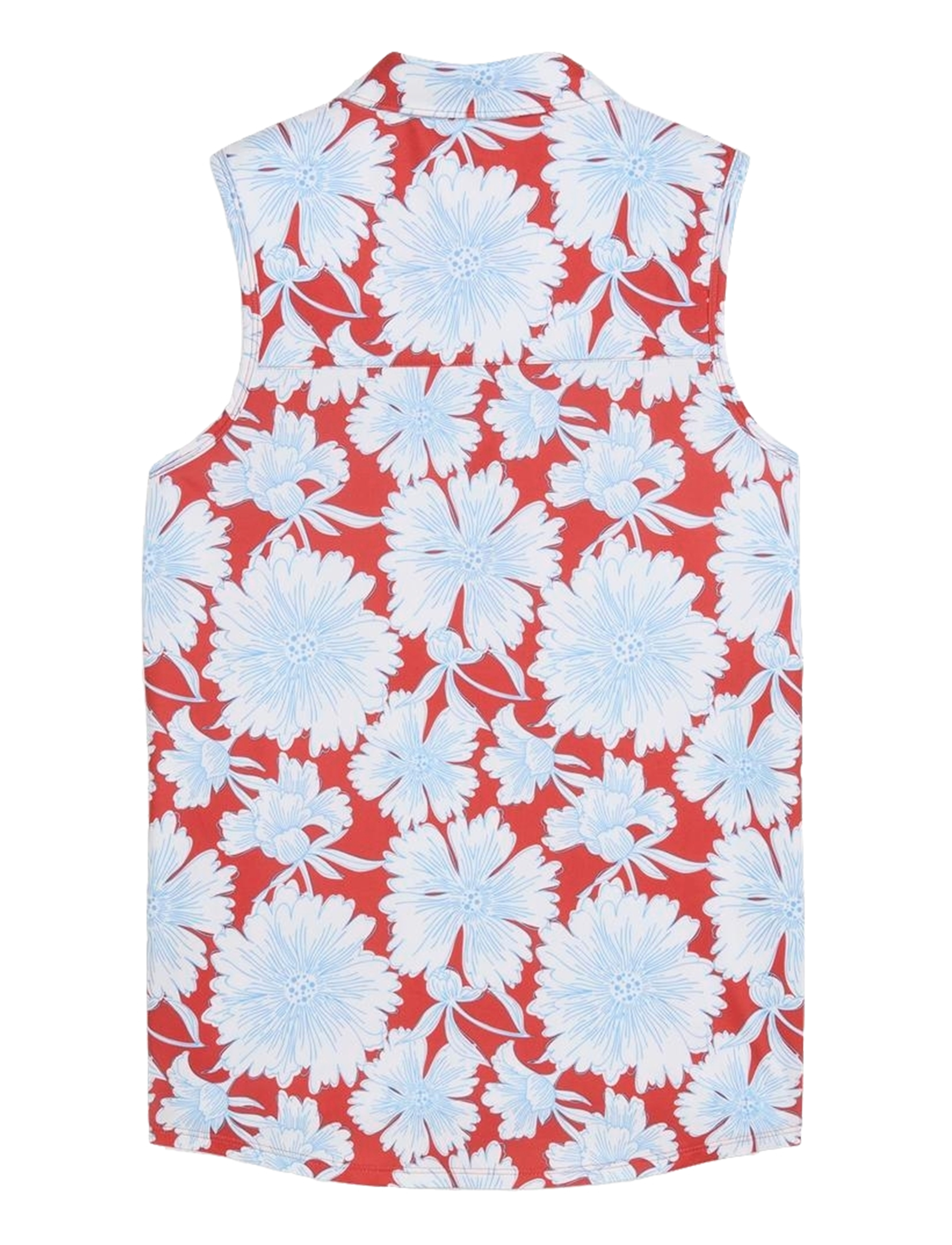 PUMA Golf - W Cloudspun Botanic SL Polo - polo shirts - red fire-team light blue - 1