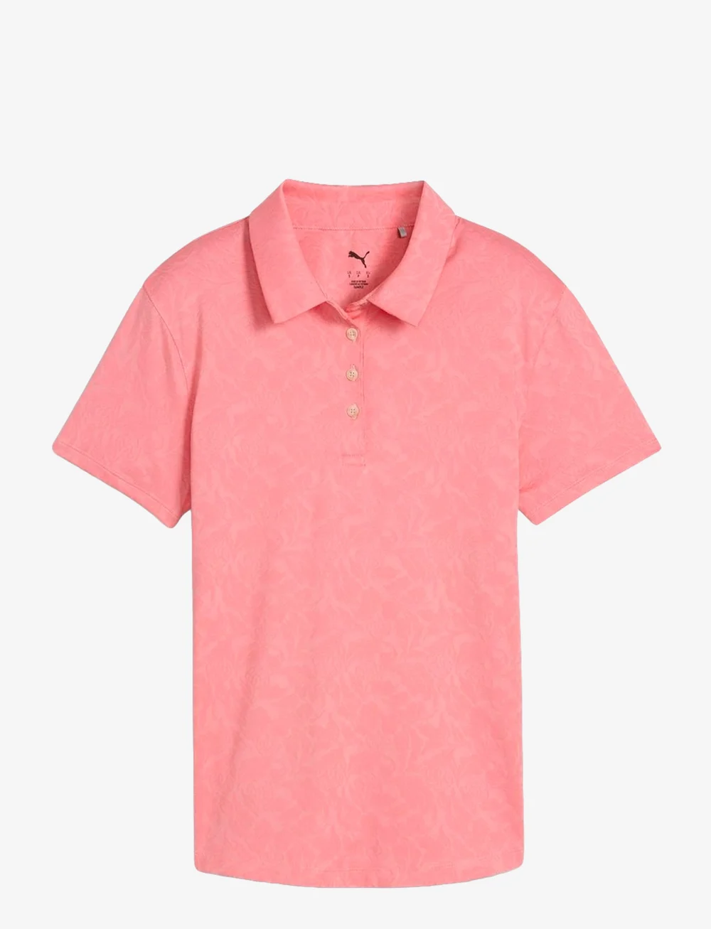 PUMA Golf - W MATTR Lianas Jacquard SS Polo - toppe & t-shirts - peach frost - 0