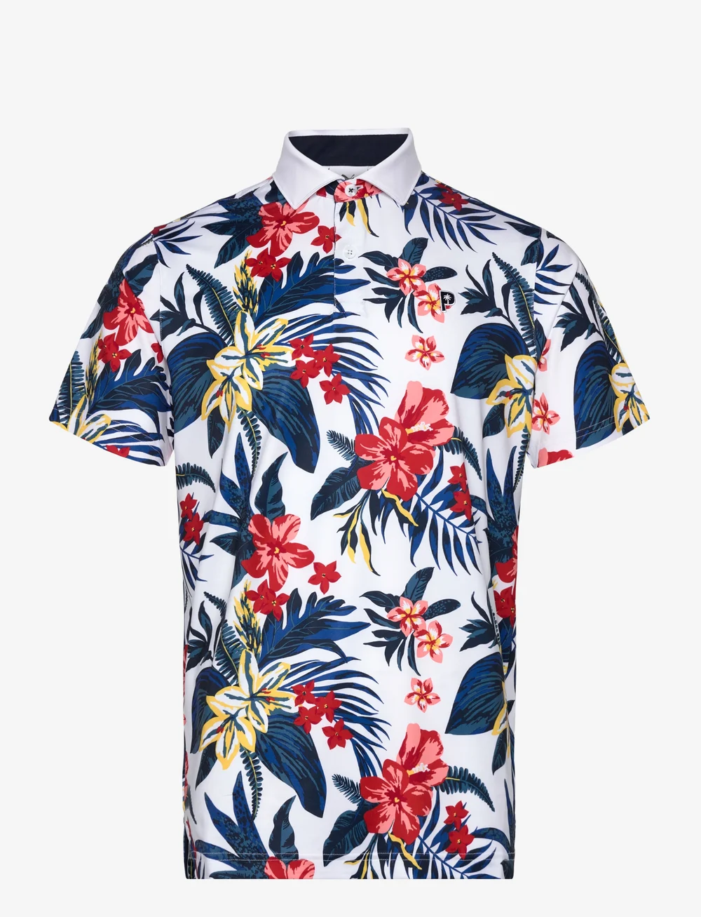 PUMA Golf - PUMA X PTC Floral Polo - toppe & t-shirts - white glow - 0