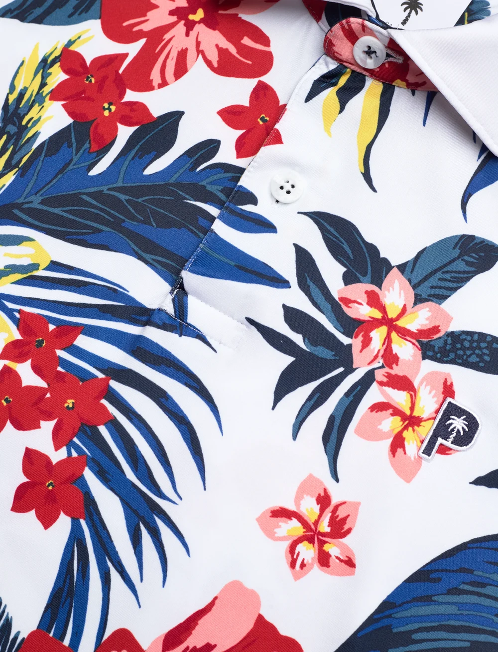 PUMA Golf - PUMA X PTC Floral Polo - toppe & t-shirts - white glow - 2