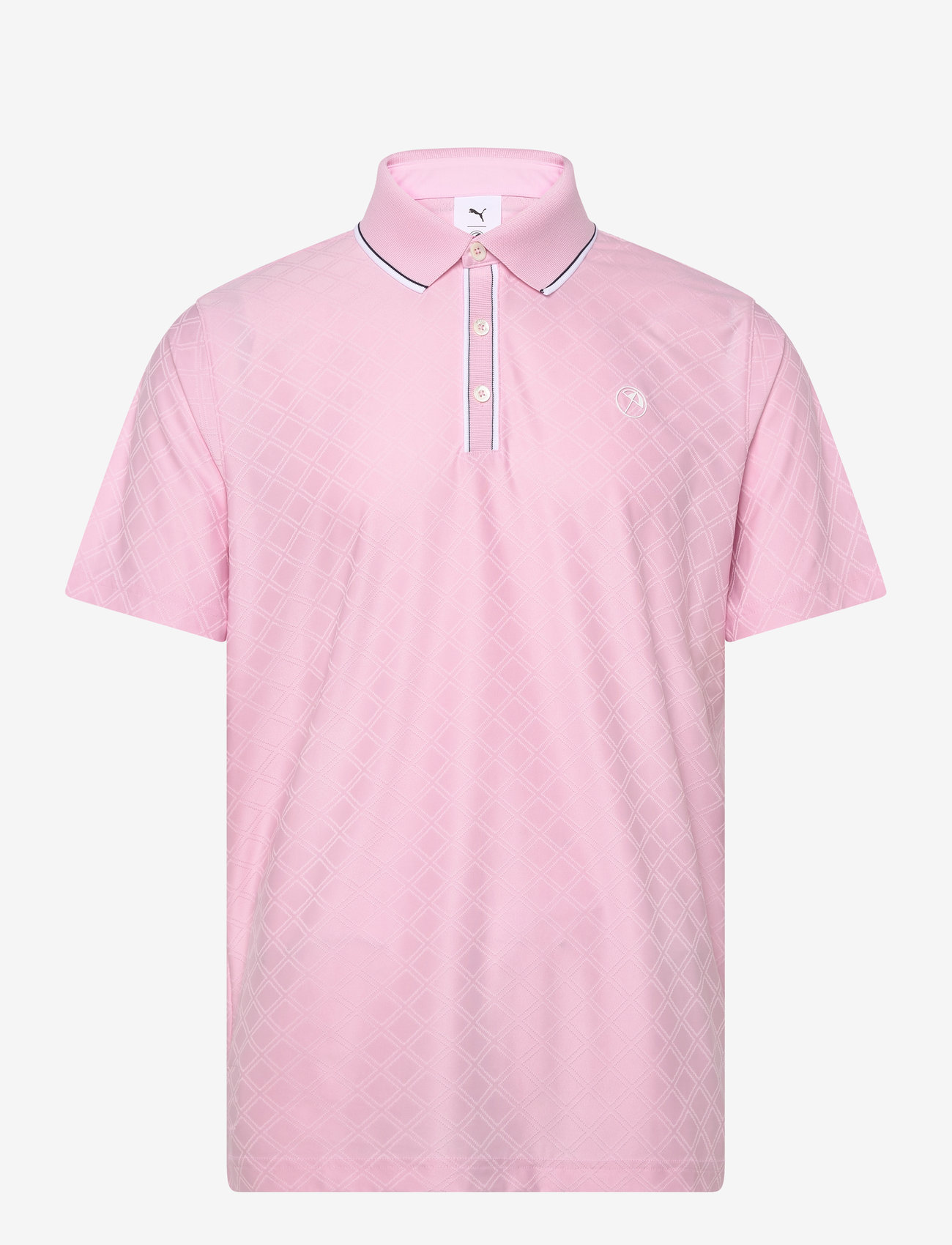 PUMA Golf - PUMA X AP Tipped Jacquard Polo - oberteile & t-shirts - pale pink - 0
