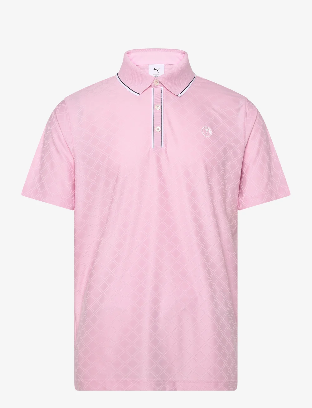 PUMA Golf - PUMA X AP Tipped Jacquard Polo - oberteile & t-shirts - pale pink - 0