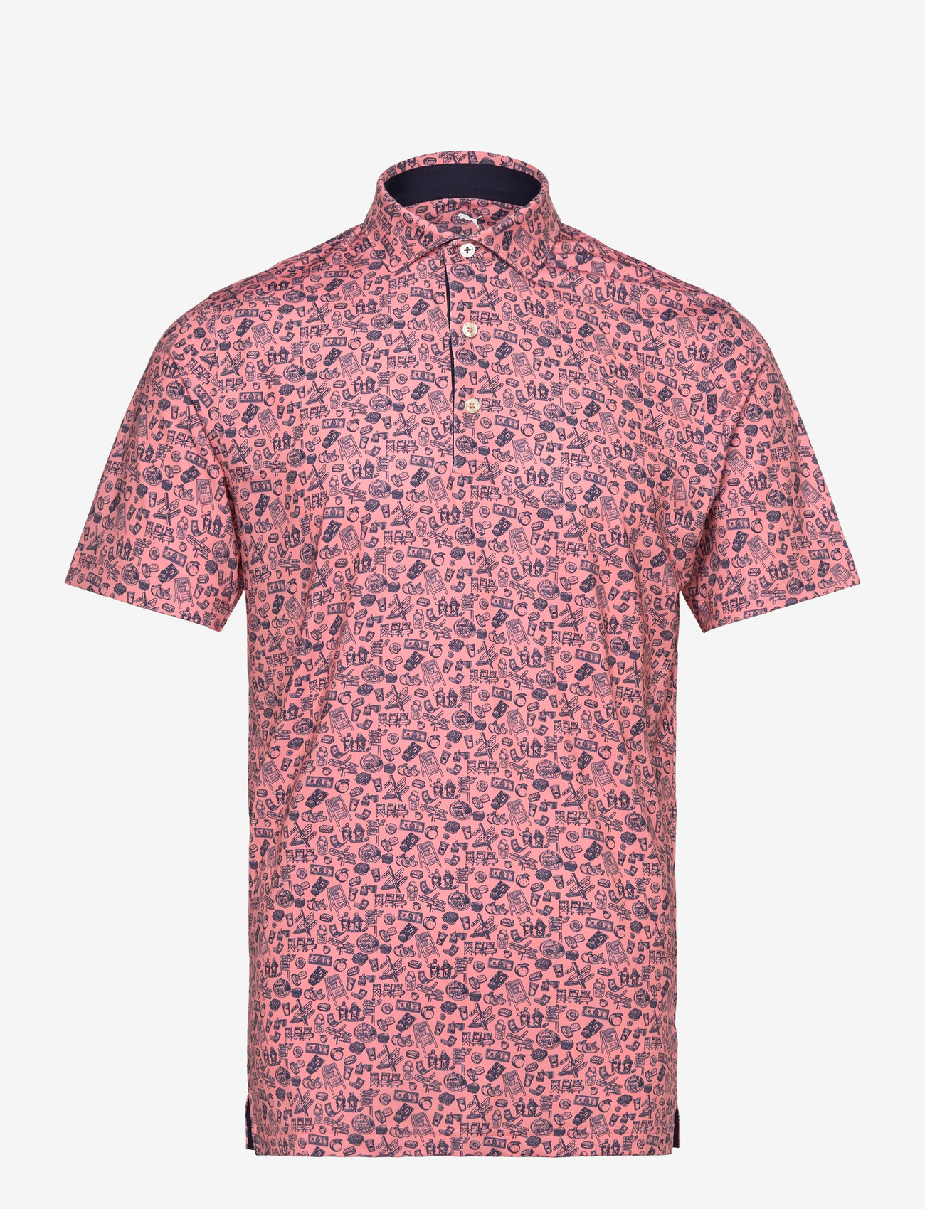 PUMA Golf - MATTR Peach Stand Polo - toppe & t-shirts - pink fruit - 0