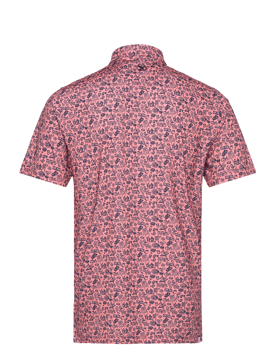 PUMA Golf - MATTR Peach Stand Polo - toppe & t-shirts - pink fruit - 1