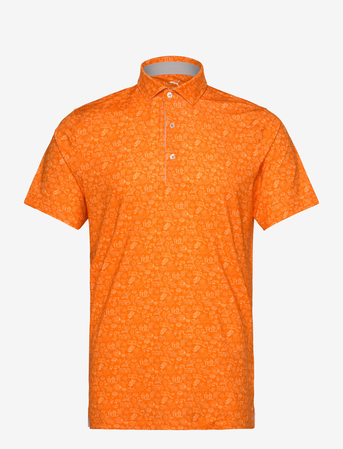 PUMA Golf - MATTR Peach Stand Polo - toppe & t-shirts - rickie orange - 0