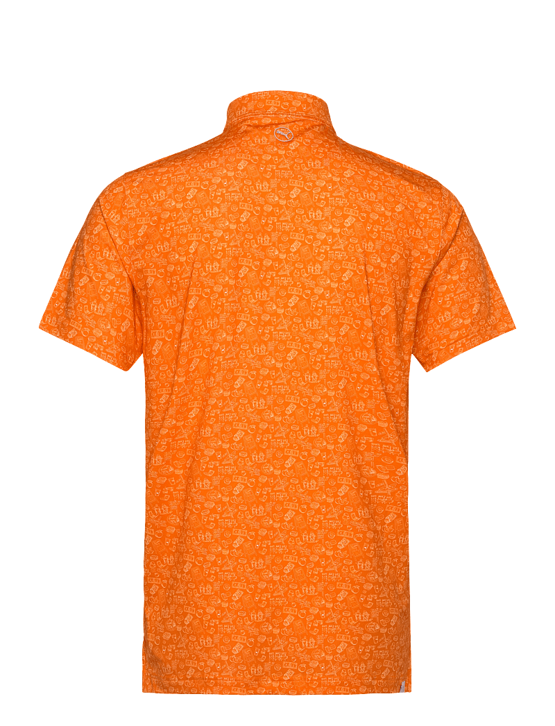 PUMA Golf - MATTR Peach Stand Polo - toppe & t-shirts - rickie orange - 1