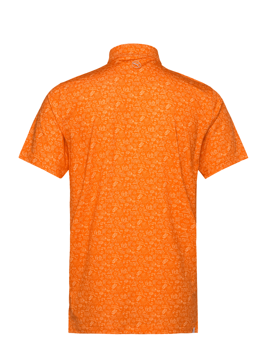 PUMA Golf - MATTR Peach Stand Polo - oberteile & t-shirts - rickie orange - 1