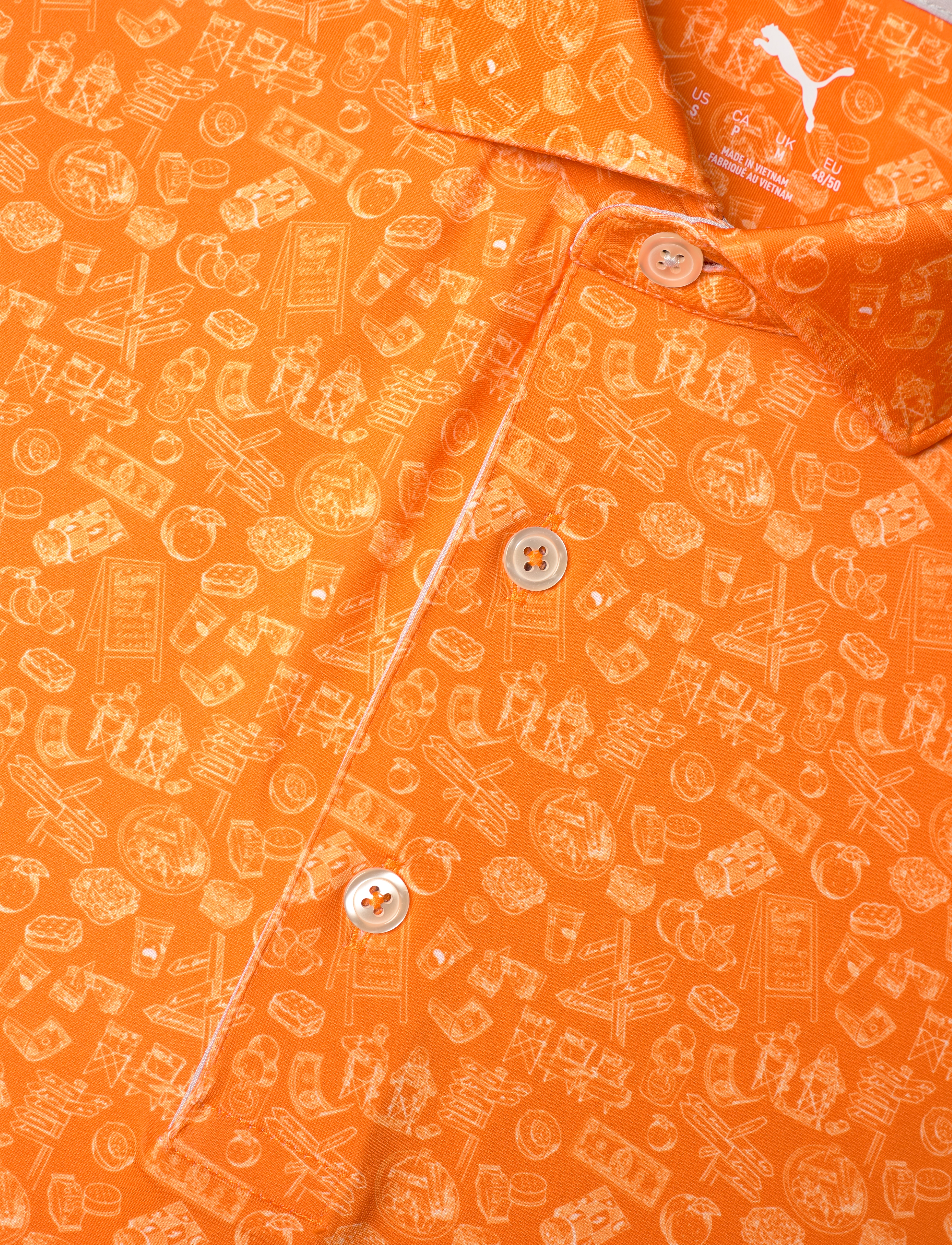 PUMA Golf - MATTR Peach Stand Polo - kortærmede poloer - rickie orange - 2