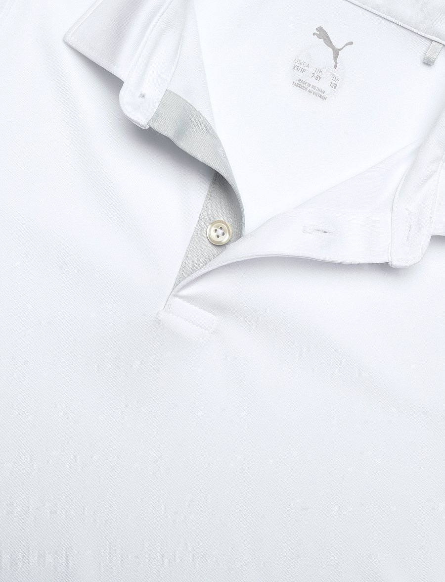 PUMA Golf - Boys Pure 2.0 Polo - kurzärmelig - white glow - 2