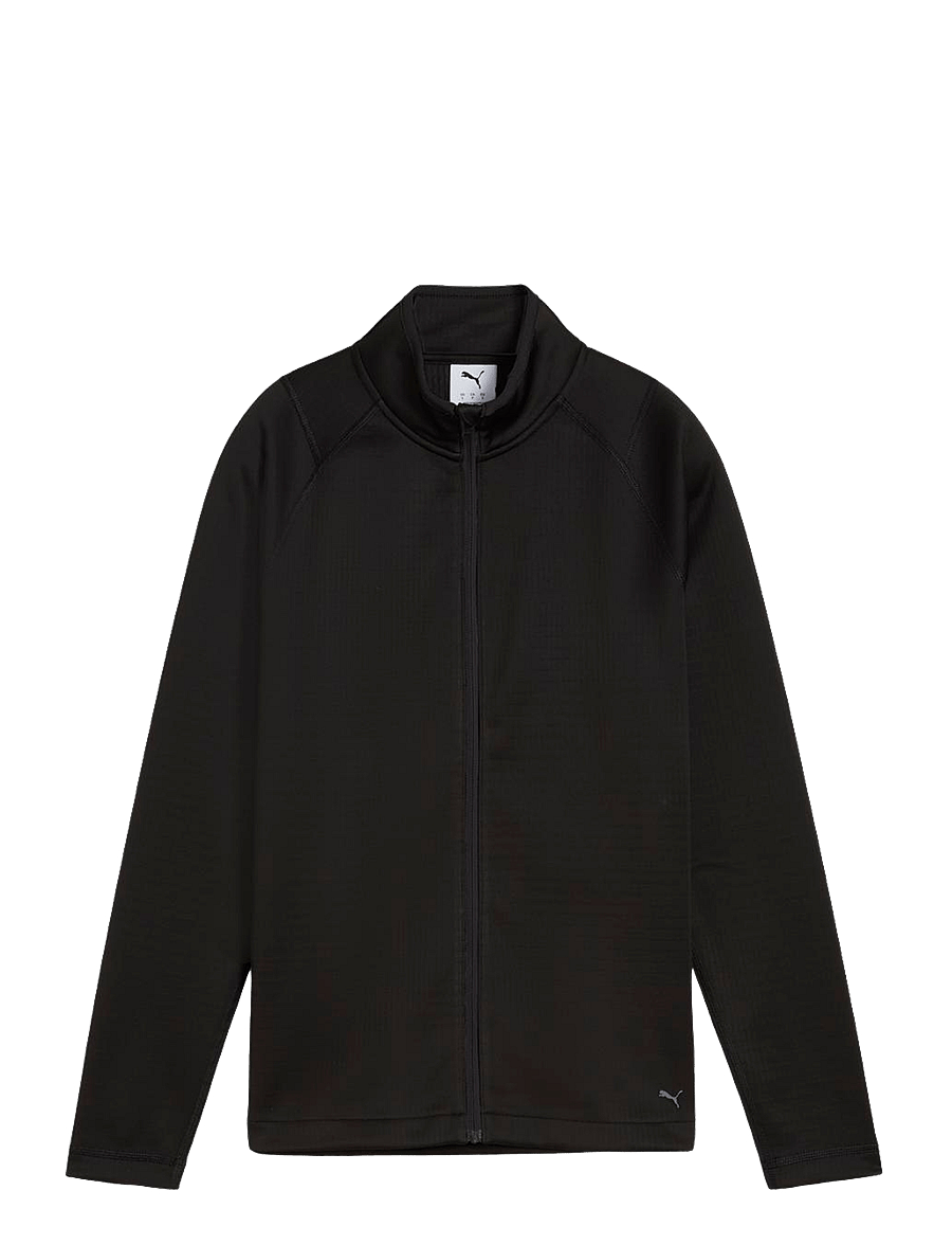 PUMA Golf - W Waffle Fleece Full Zip - tops - puma black - 0