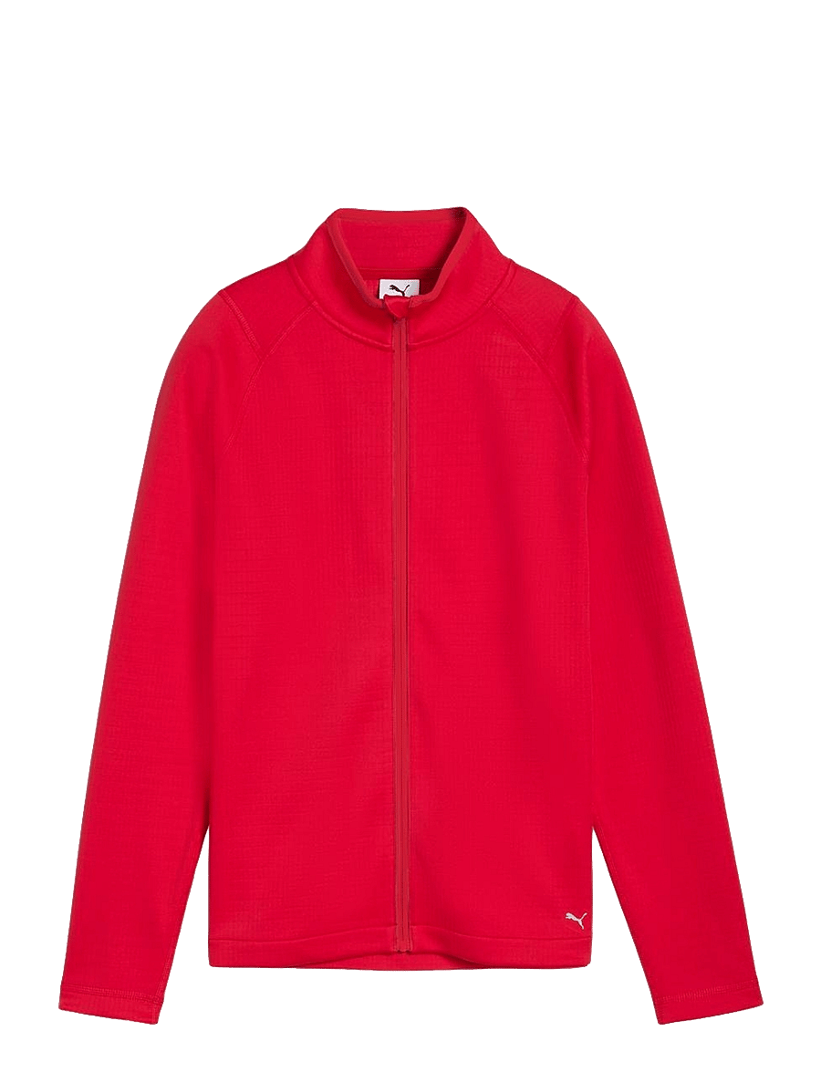 PUMA Golf - W Waffle Fleece Full Zip - Överdelar - strong red - 0