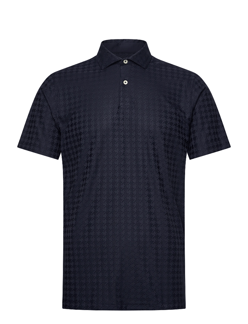 PUMA Golf - MATTR Houndstooth Polo - oberteile & t-shirts - deep navy - 0