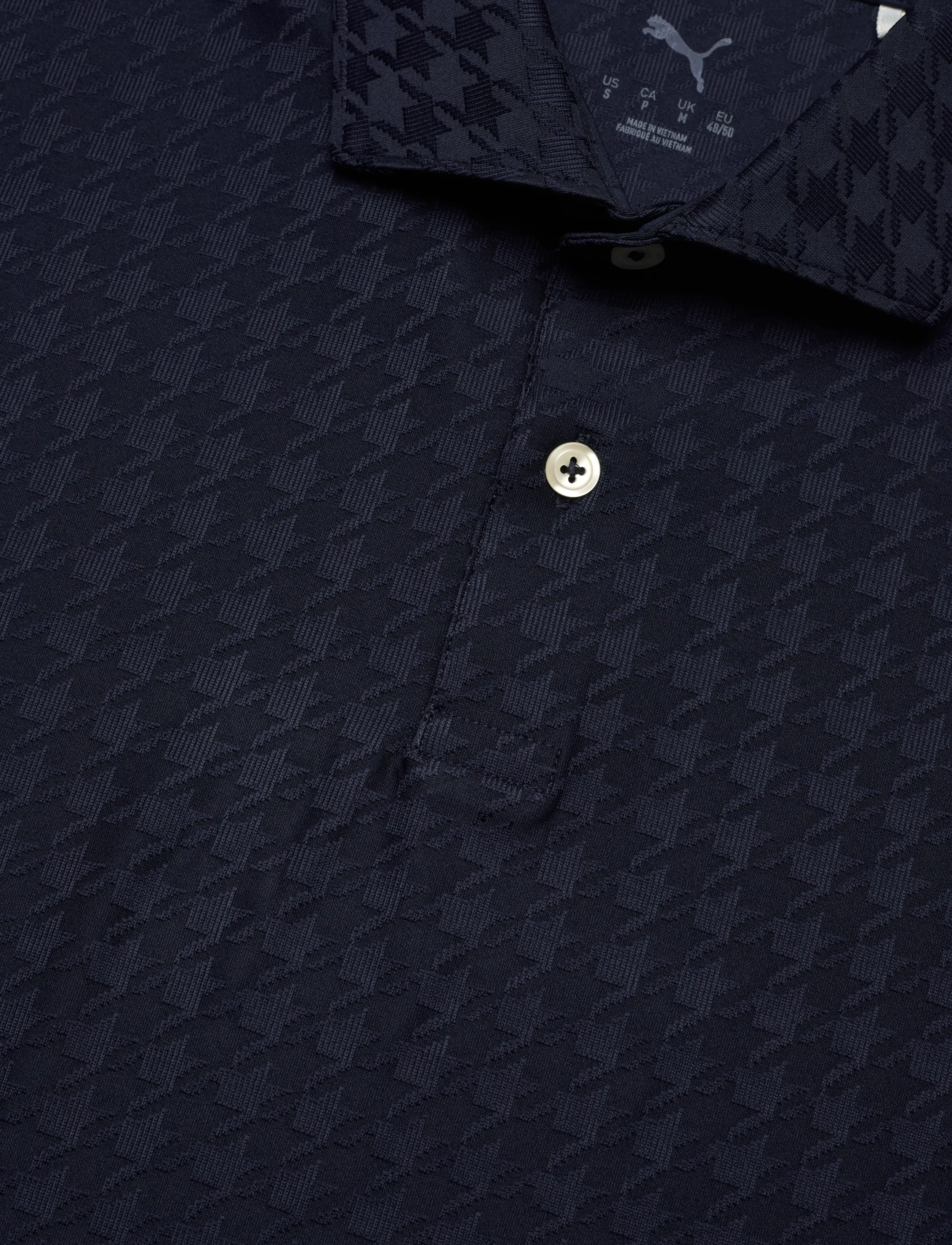 PUMA Golf - MATTR Houndstooth Polo - kortærmede poloer - deep navy - 2