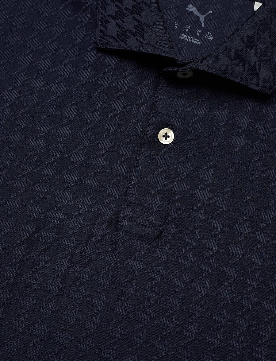 PUMA Golf - MATTR Houndstooth Polo - oberteile & t-shirts - deep navy - 2