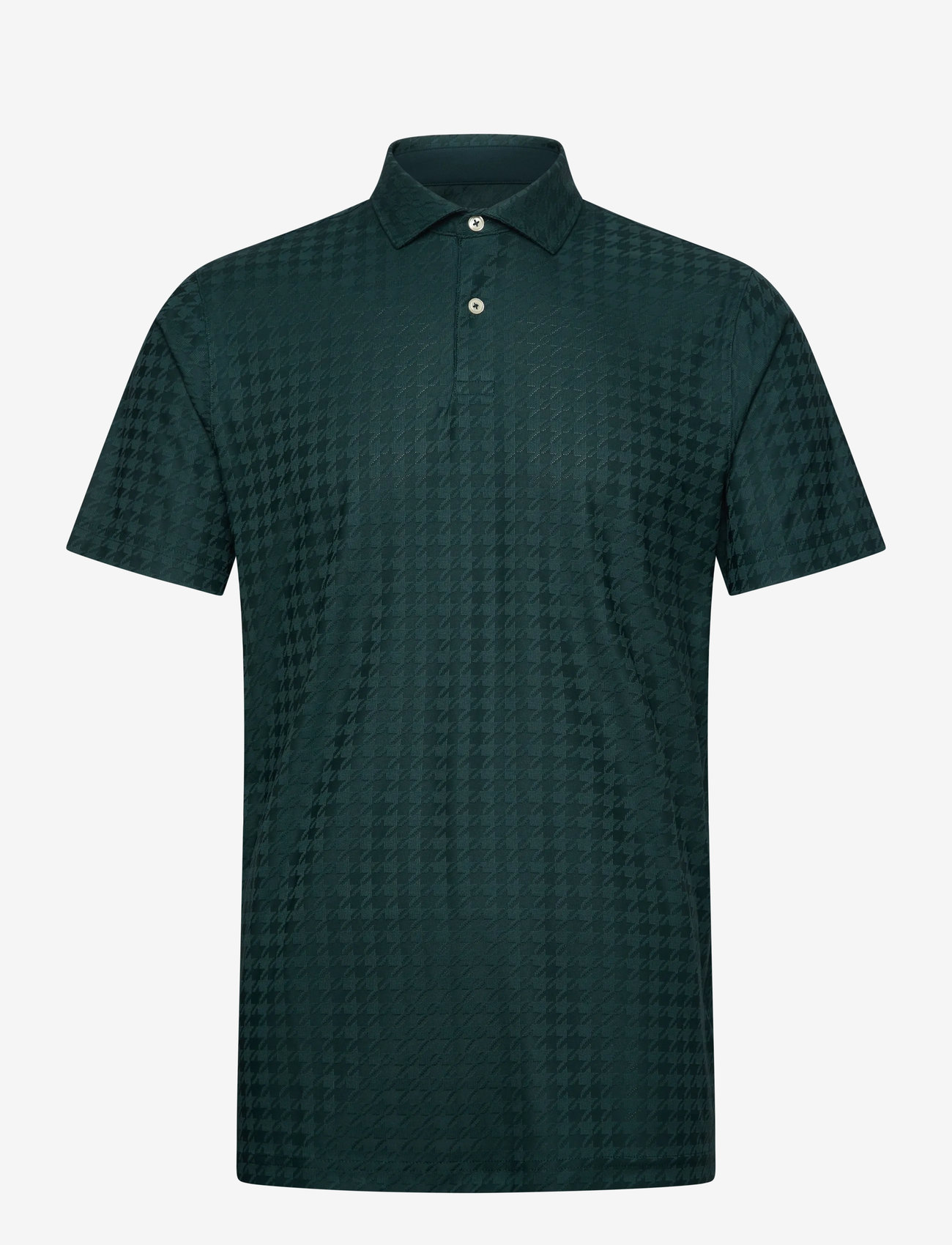 PUMA Golf - MATTR Houndstooth Polo - toppe & t-shirts - green terrain - 0