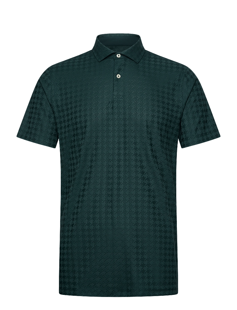 PUMA Golf - MATTR Houndstooth Polo - toppe & t-shirts - green terrain - 0