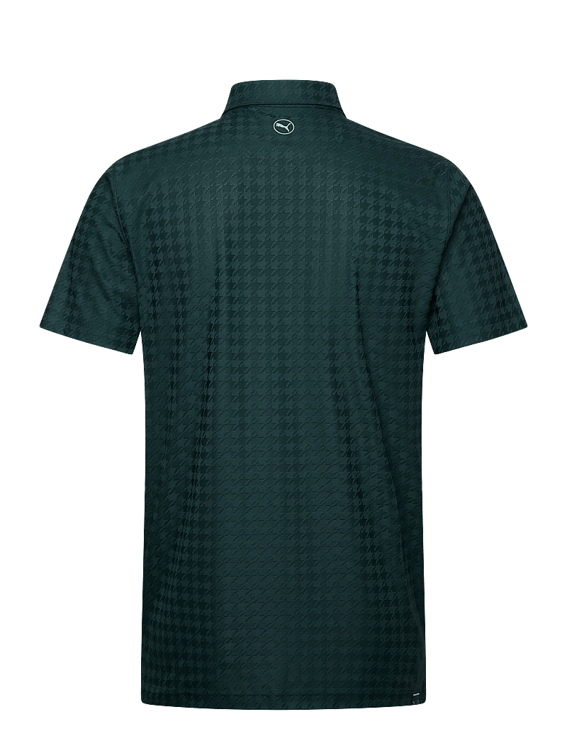 PUMA Golf - MATTR Houndstooth Polo - toppe & t-shirts - green terrain - 1