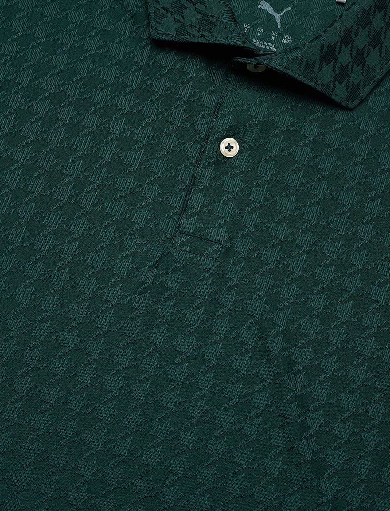 PUMA Golf - MATTR Houndstooth Polo - toppe & t-shirts - green terrain - 2