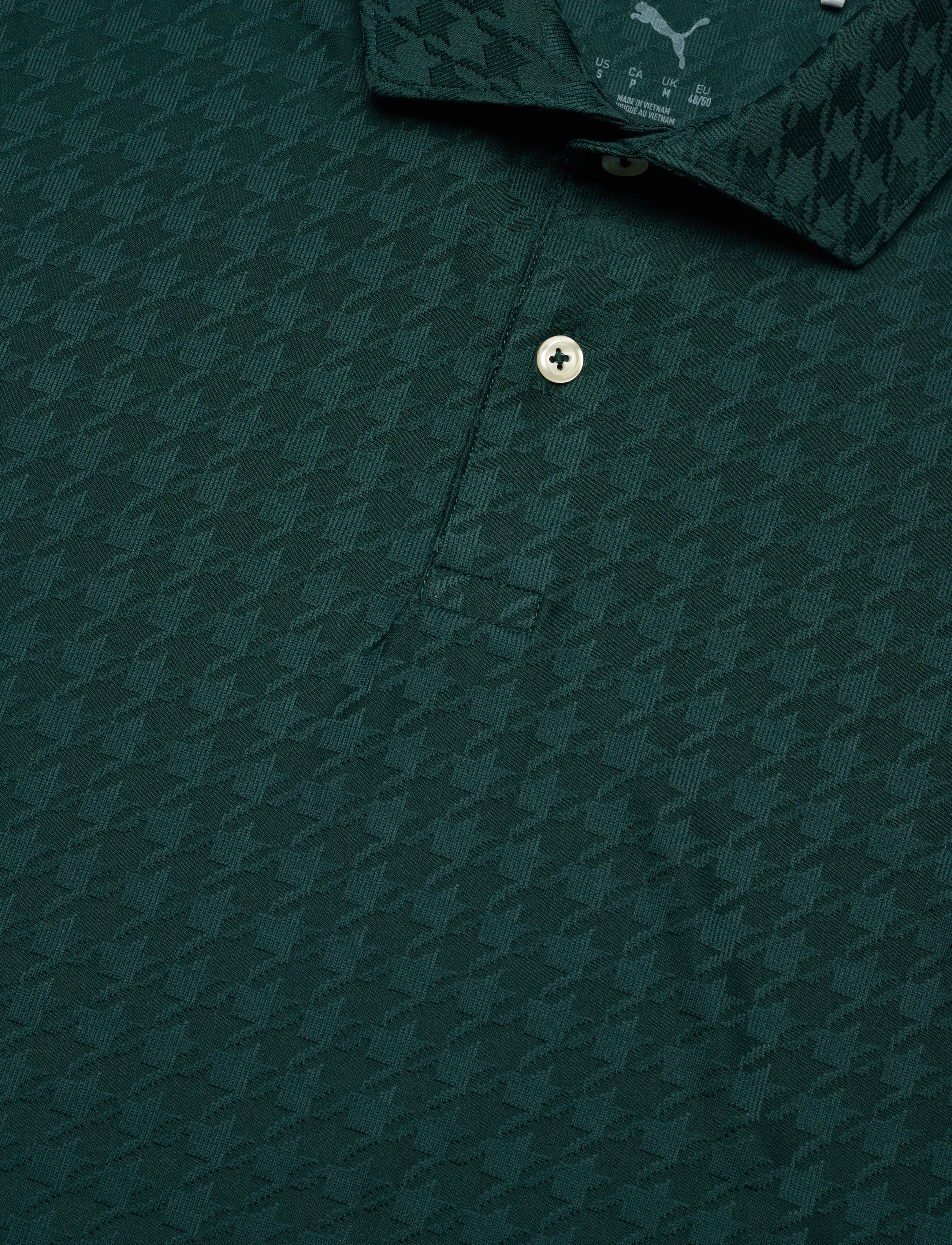 PUMA Golf - MATTR Houndstooth Polo - polos - green terrain - 2