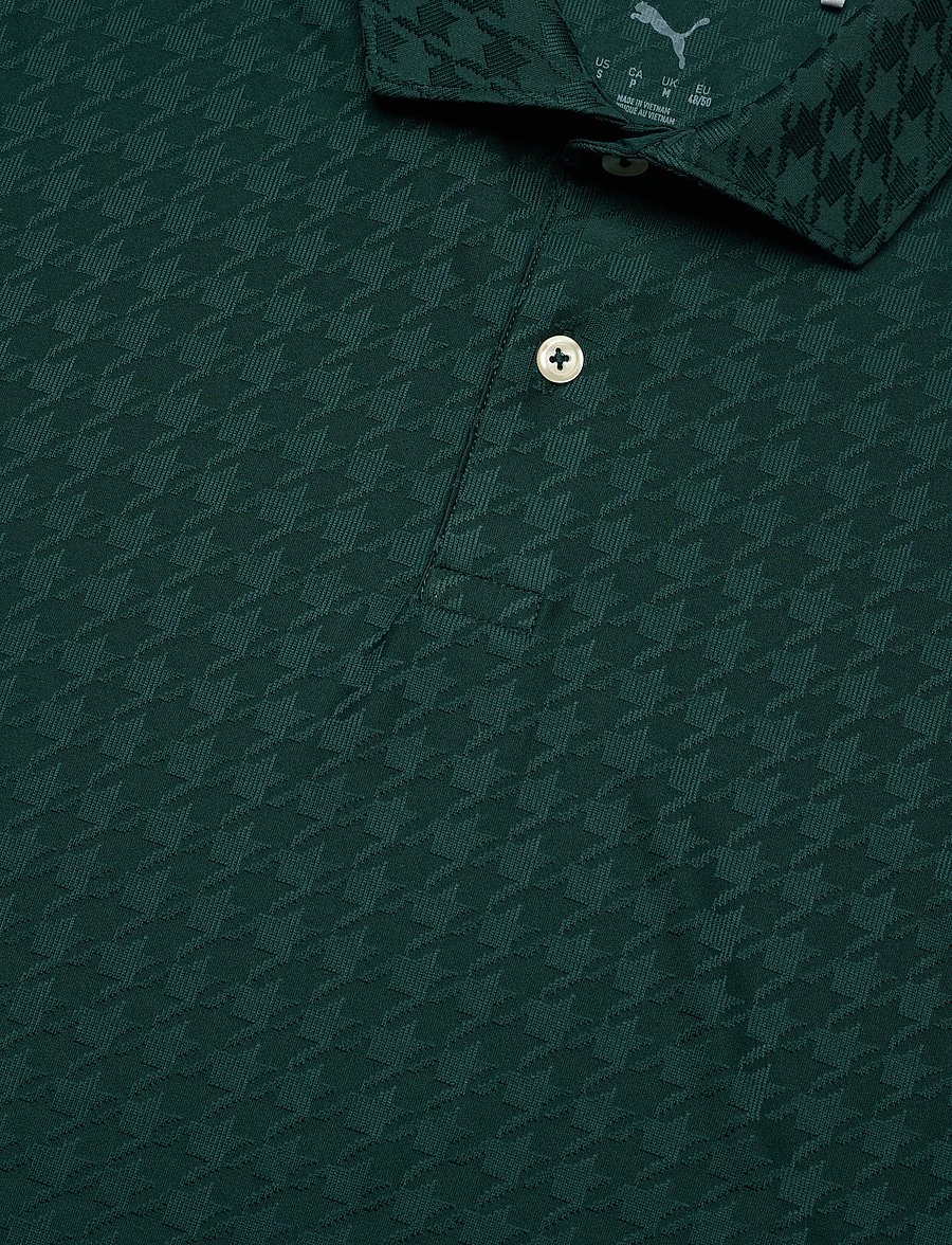 PUMA Golf - MATTR Houndstooth Polo - topit & t-paidat - green terrain - 2