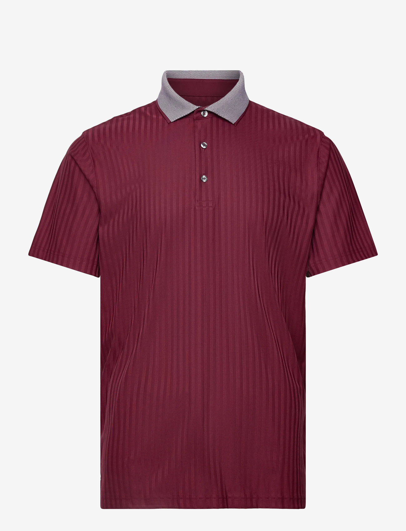 PUMA Golf - MATTR Stripe Jacquard Polo - short-sleeved polos - ruby shimmer - 0