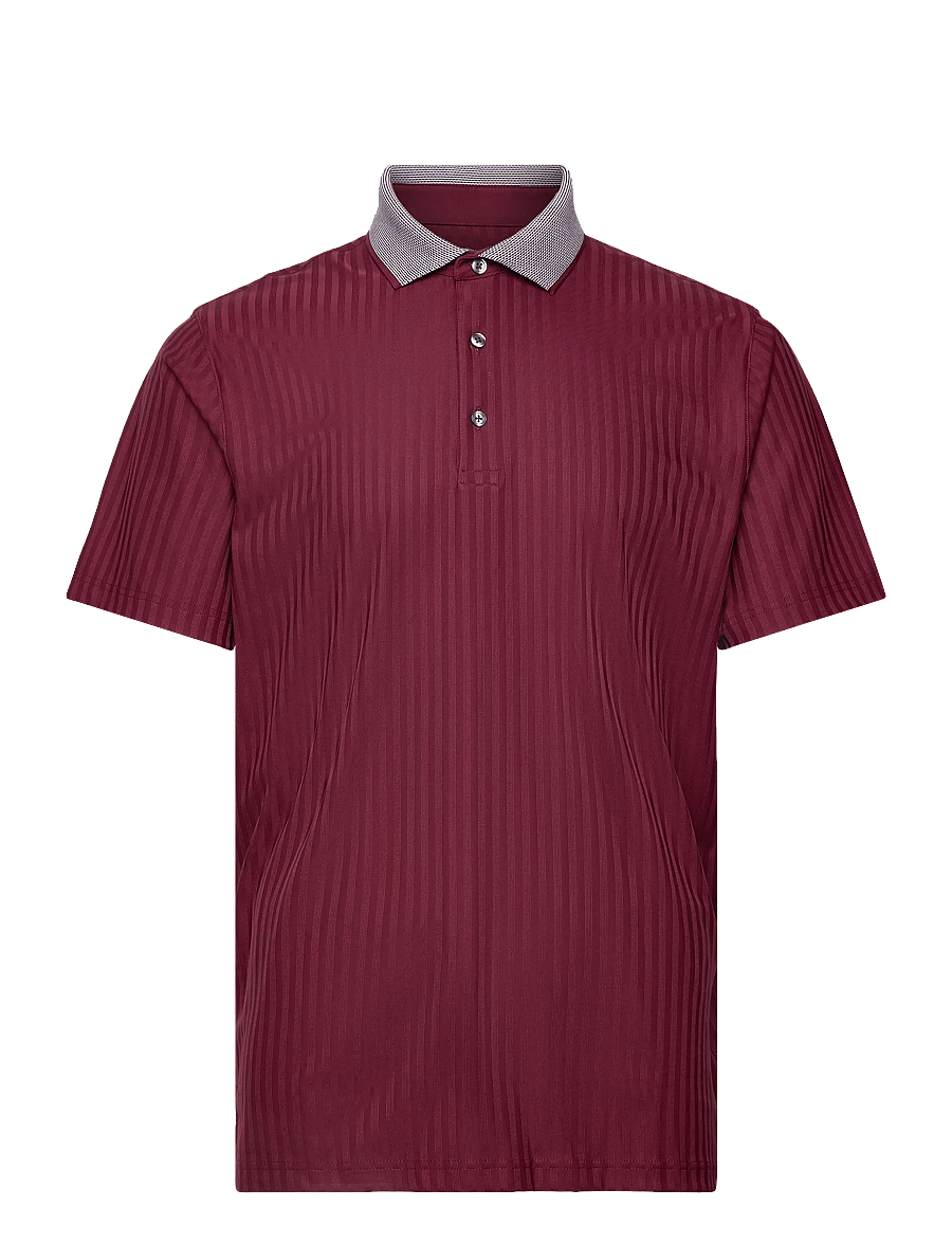 PUMA Golf - MATTR Stripe Jacquard Polo - polo's - ruby shimmer - 0