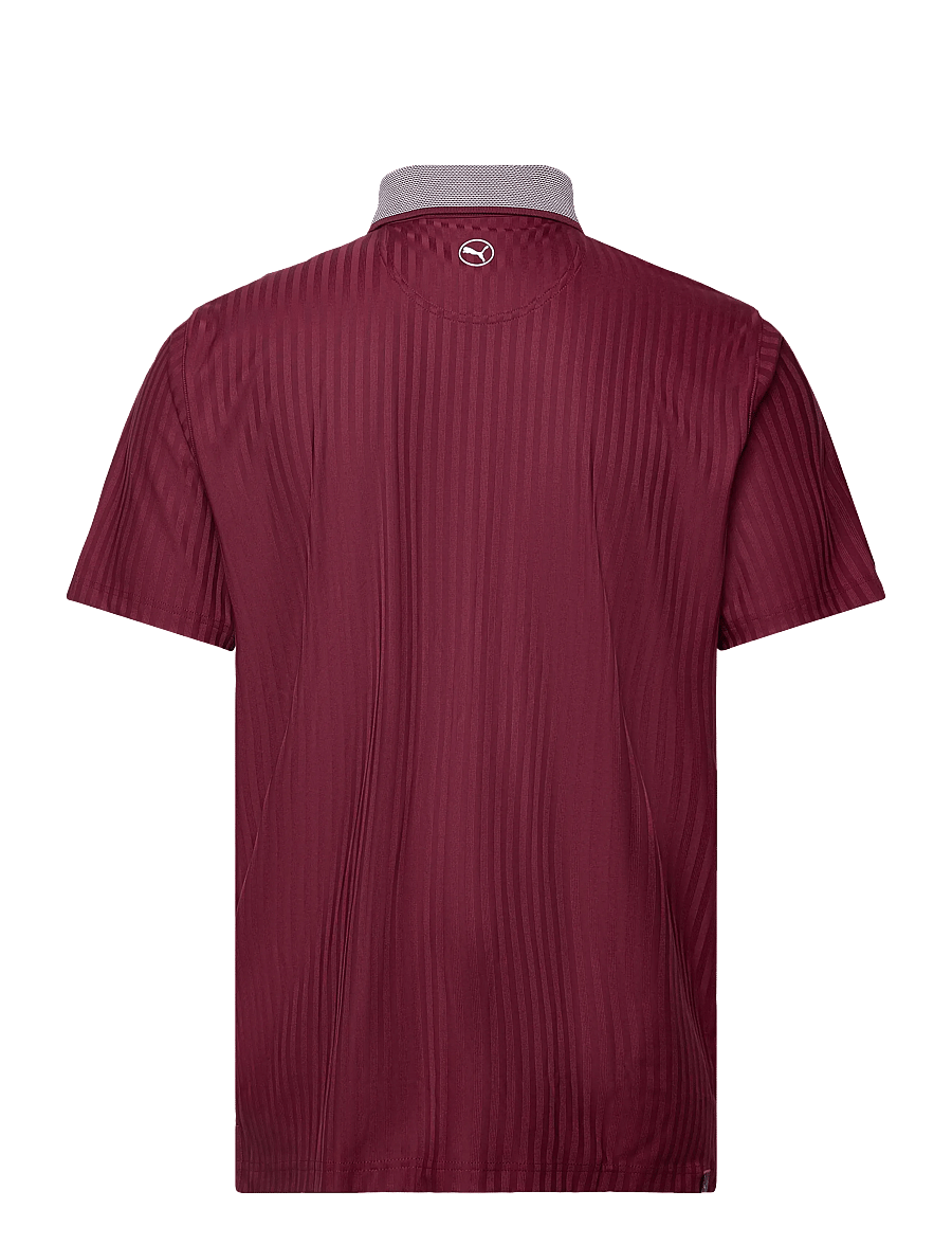 PUMA Golf - MATTR Stripe Jacquard Polo - polo's - ruby shimmer - 1