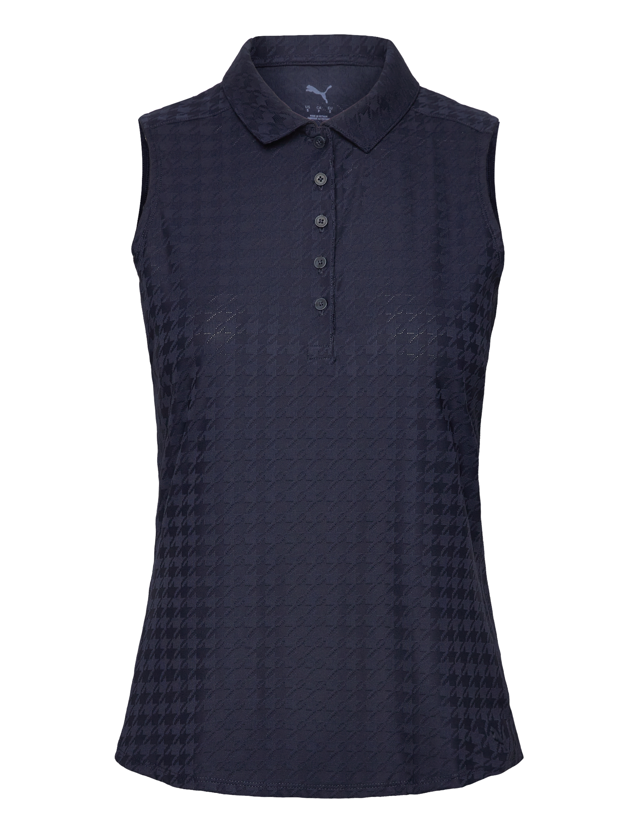 PUMA GOLF W Houndstooth Sl Polo Navy - XXL - Damen