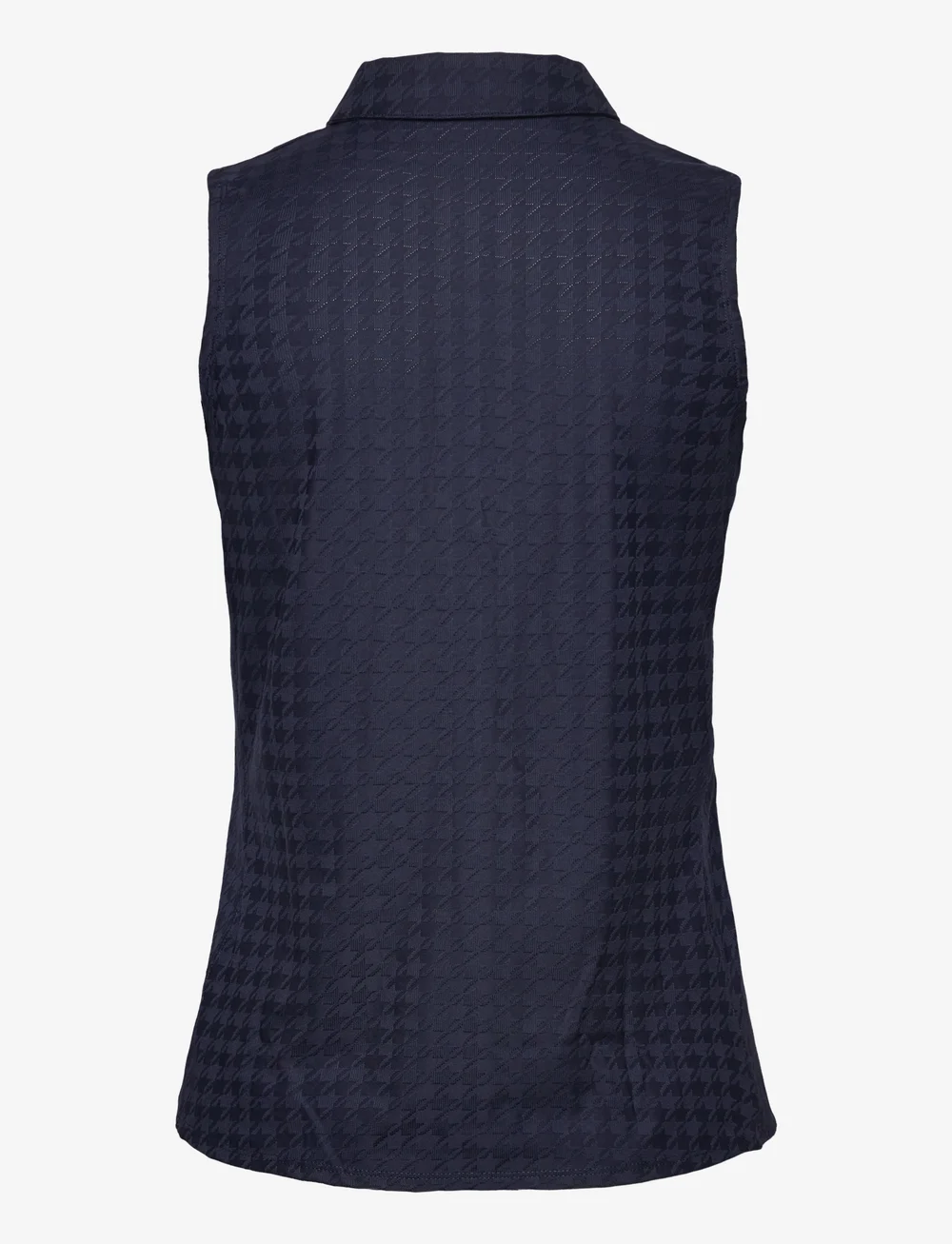 PUMA Golf - W Houndstooth SL Polo - oberteile & t-shirts - deep navy - 1