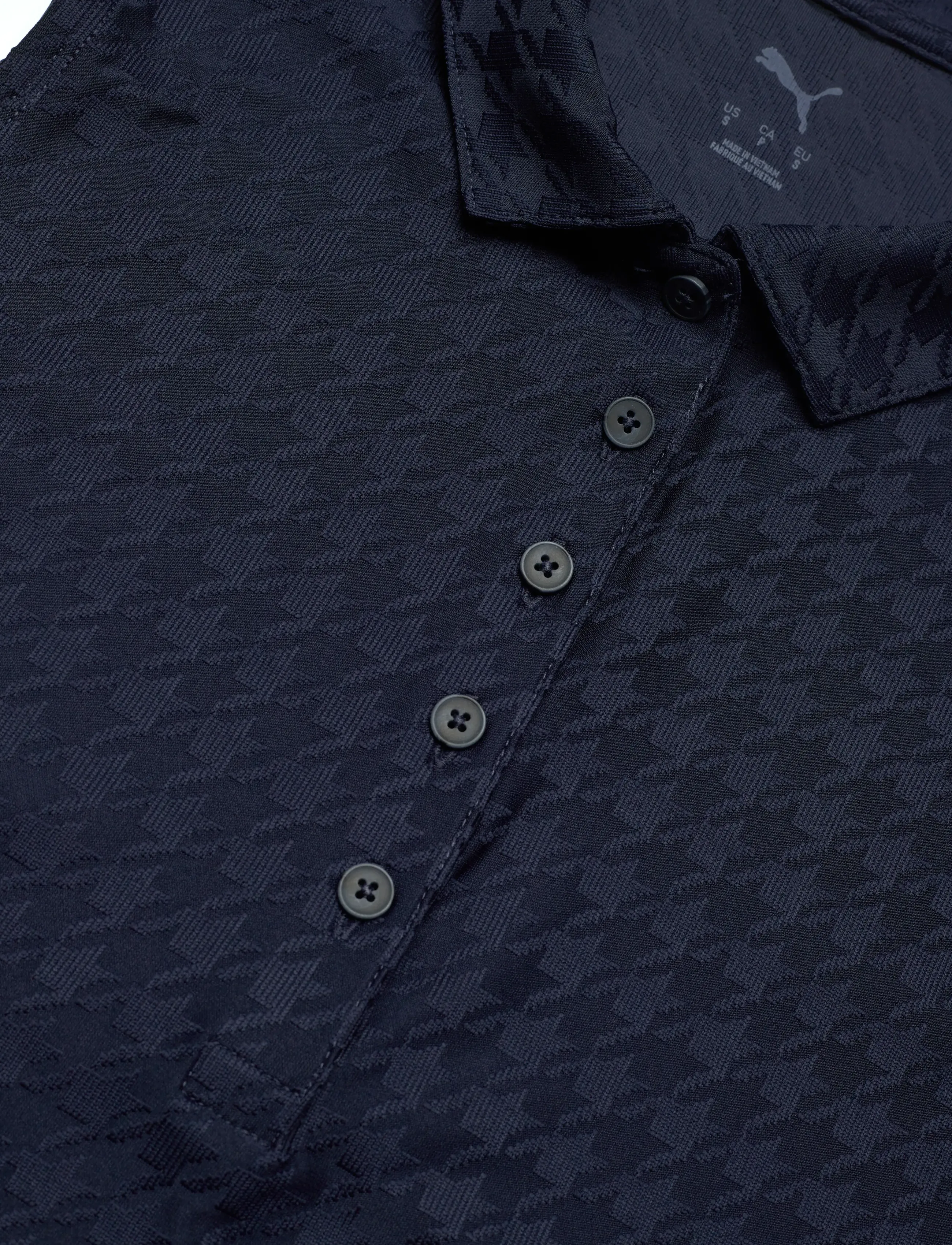 PUMA Golf - W Houndstooth SL Polo - alussärgid ja t-särgid - deep navy - 2